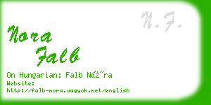 nora falb business card